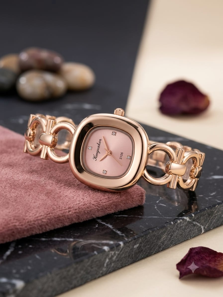 Elegant Rose-Gold Anti-Tarnish Women's Watch