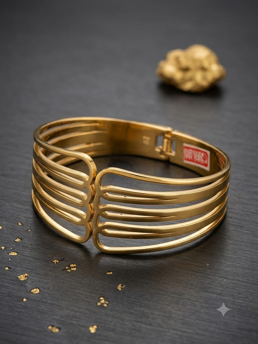 Modern Multi-Strand Gold Kada